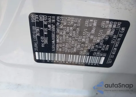 2023 Nissan Rogue Sv Intelligent Awd from USA, damaged, VIN JN8BT3BBXPW476879